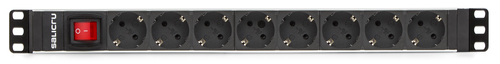 Salicru SPS 8F PDU SCH/SCH. Type: Power bar, Product colour: Black, Housing material: Aluminium. Power source: AC, Input v