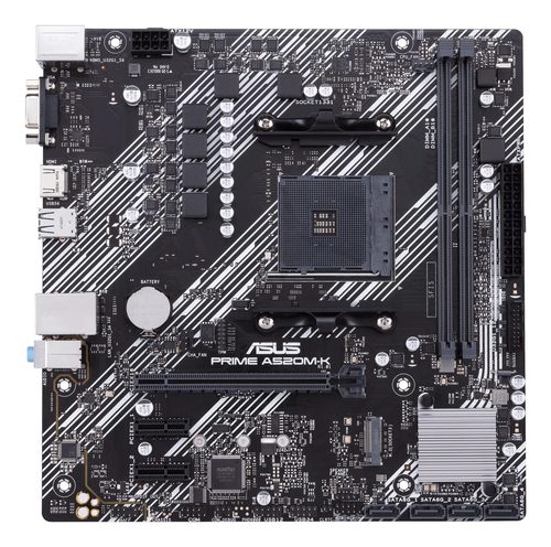 ASUS PRIME A520M-K/CSM материнская плата AMD A520 Разъем AM4 Микро ATX