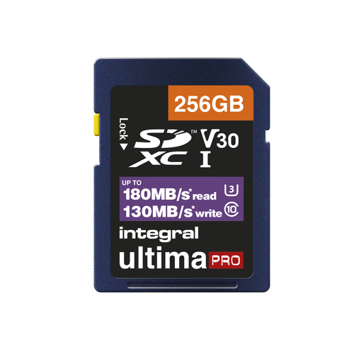Integral 256GB SD CARD SDXC UHS-1 U3 CL10 V30 UP TO 180MBS READ 130MBS WRITE – image 2