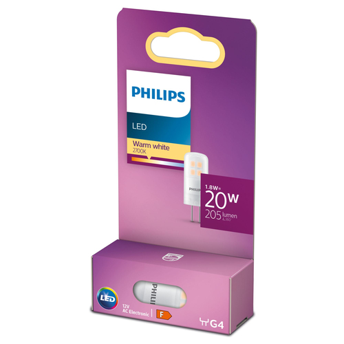 Philips 8718699767631 LED лампа Теплый белый 2700 K 1,8 W G4 F