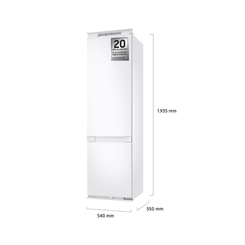 Samsung Frigorífico Combi Integrable 193.5cm 298L Clase D Blanco BRB80F30ADS0EF