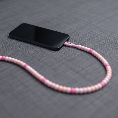 Club 3D USB-C Beaded Cable Pink, 2 meter kabel, afbeelding 6