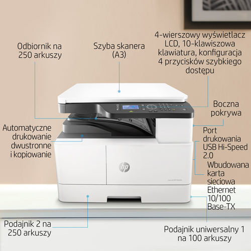 Urządzenie wielofunkcyjne HP LaserJet MFP M442dn Duplex LAN