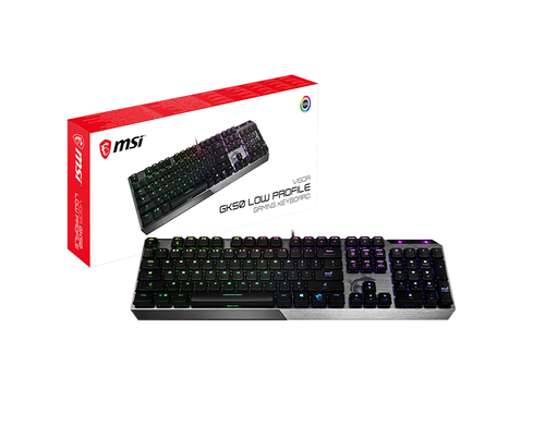 VIGOR GK50 LOW PROFILE US TECLADO MSI VIGOR GK50 LOW PROFILE US USB RGBKEYS ROLLOVER MECANICO