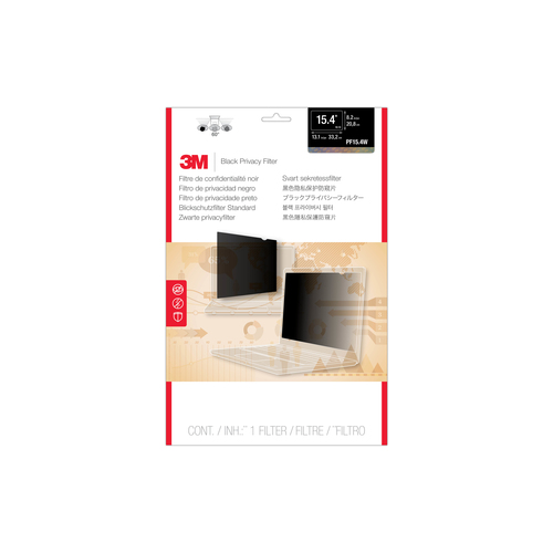 3M PF154W1B 39,1 cm (15.4) Sülearvuti Raamideta ekraani privaatsusfilter