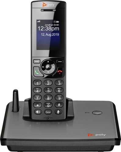 TELEFONO IP DECT POLY 220049235001 VVX D230/ 8 CUENTAS SIP 8 LINEAS PANATALLA A COLOR 2 PUERTOS 10/100 ALCANCE DE HASTA 300 MTS EXTERIOR INCLUYE FUENTE DE ALIMENTACION 2200-49235-001 - 2200-49235-001