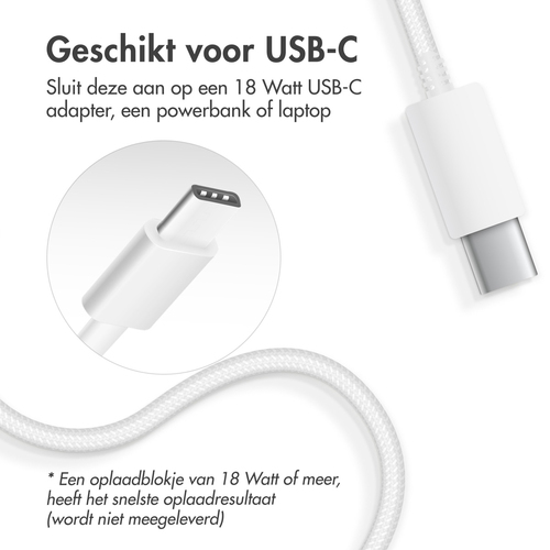 Accezz Wireless MagSafe Charger USB-C - 1 meter Oplader Wit, afbeelding 9