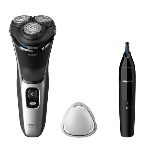 Philips S3143/02 men's shaver Rotation shaver Trimmer Black, Silver