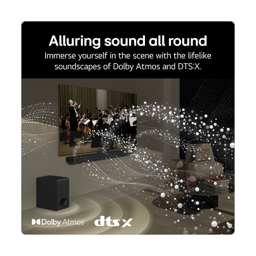 LG USG10TY 3 1Ch Dolby Atmos Soundbar Subwoofer in Black - image 6