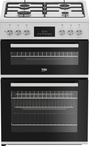 Beko FDD6231W 60cm Wide Double Oven Dual Fuel Cooker - White - A Rated, White - image 1
