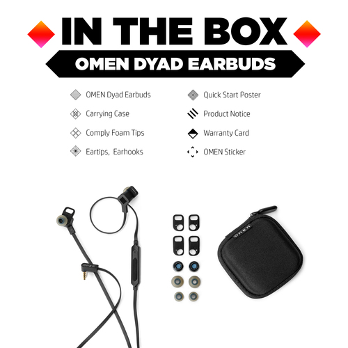 Specs HP OMEN Dyad Earbuds Headphones 