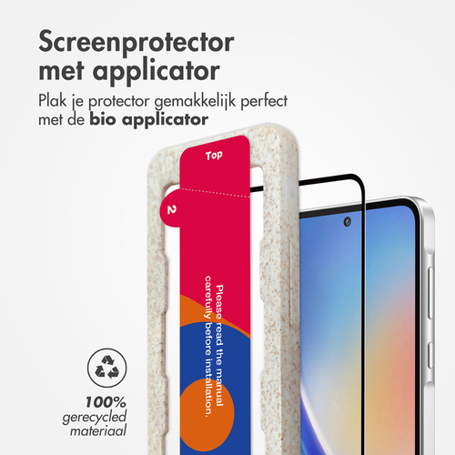 Accezz Gehard Glas Full Cover Screenprotector met applicator Samsung Galaxy A35 / A55 - Transparant, afbeelding 2
