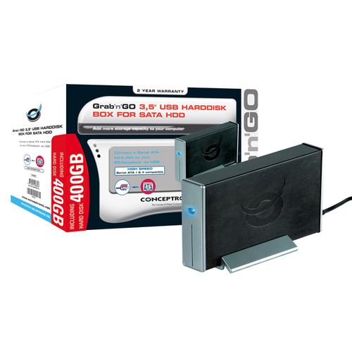 Conceptronic Grab'n'GO 3.5" USB/SATA Hard Drive 400GB