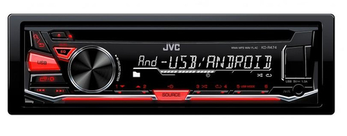 JVC KD-R474 car media receiver Black