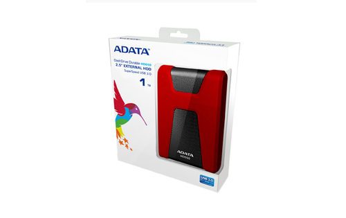 ADATA DashDrive Durable HD650 disco duro externo 1 TB 2.5" USB 3.2 Gen 1 (3.1 Gen 1) Rojo