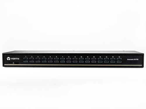 Vertiv Avocent 1x16 KVM switch with USB, w/OSD, push (touch) button switching, keystroke switching, cascade support, internal power supply, includes 8 CBL0170 c – image 3