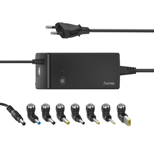 Hama UNIVERSELE NOTEBOOK-NETADAPTER, 12-22V/90W Voeding Zwart, afbeelding 2