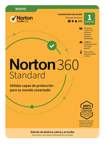 21404334 ESD Norton 360 Standard 1 Dispositivo 1 Año UPC 