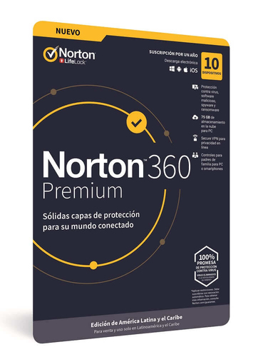 ESD Norton 360 Premium 10 Dispositivos 1 Año UPC  - 21404383