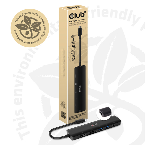 Club 3D CSV-1592 USB Type C 7-in-1 Hub dockingstation, afbeelding 6