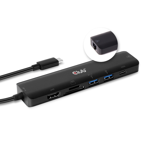 Club 3D CSV-1592 USB Type C 7-in-1 Hub dockingstation