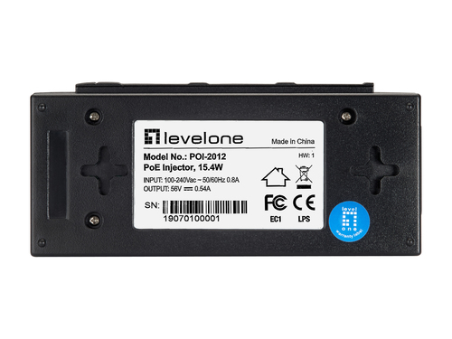 LevelOne GE PoE-Injektor Adapter POI-2012 15.4W PoE, afbeelding 6