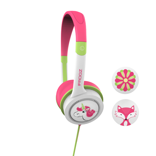 IFROGZ IFLTRC-PE0 headphones/headset Wired Head-band Green, Pink, White