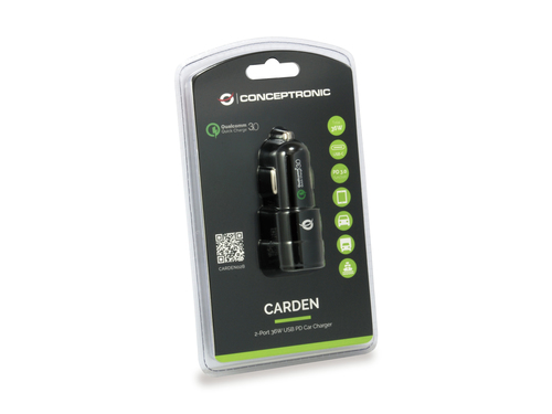 Conceptronic CARDEN02B mobile device charger Universal Black Cigar lighter Fast charging Auto – image 5