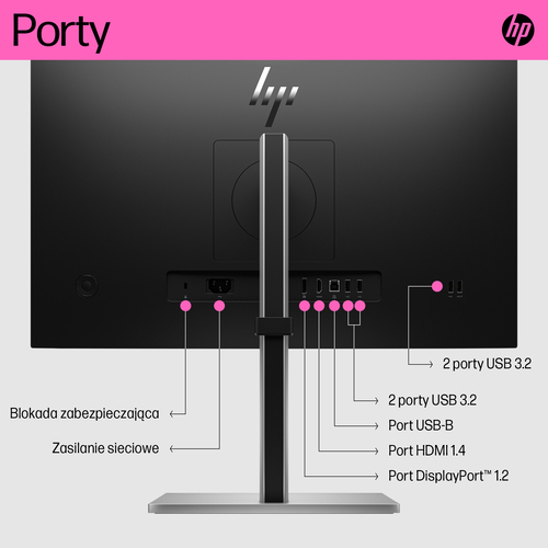 HP Inc. Monitor dotykowy FHD E24t G5 6N6E6AA