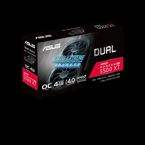 Specs ASUS Dual -RX5500XT-O4G-EVO AMD Radeon RX 5500 XT 4 GB GDDR6  (90YV0DV2-M0NA00)