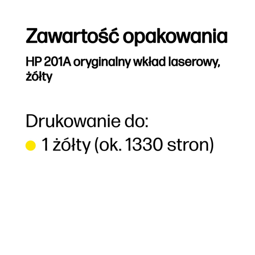 HP 201A oryginalny wkład laserowy, żółty  CF402A