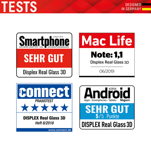 Displex Real Glass 3D. Screen protector type: Clear screen protector, Brand compatibility: Samsung, Compatibility: Galaxy 