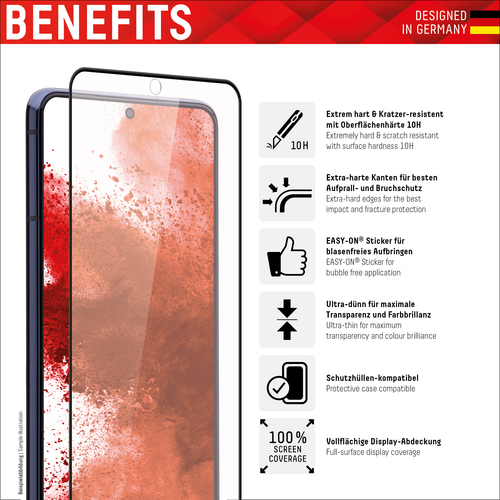 Displex Real Glass 3D. Screen protector type: Clear screen protector, Brand compatibility: Samsung, Compatibility: Galaxy 