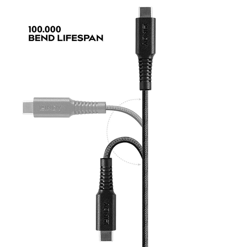 Lindy 2m verstärktes USB Type C an Lightning oplaadkabel, afbeelding 4