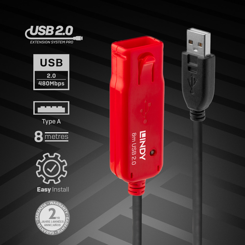 Lindy 8m USB 2.0 Cable, afbeelding 3