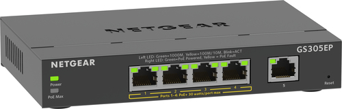 NETGEAR GS305EP Управляемый L2/L3 Gigabit Ethernet (10/100/1000) Питание по Ethernet (PoE) Черный