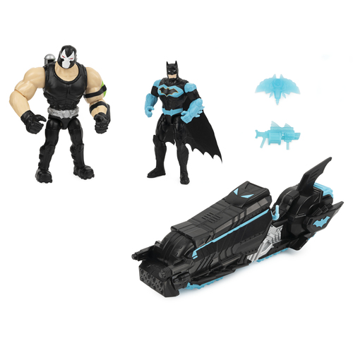 DC Comics Batman Moto-Tank Vehicle with 4-inch Bane Action Figure and Exclusive Batman Action Figure, Kids Toys for Boys