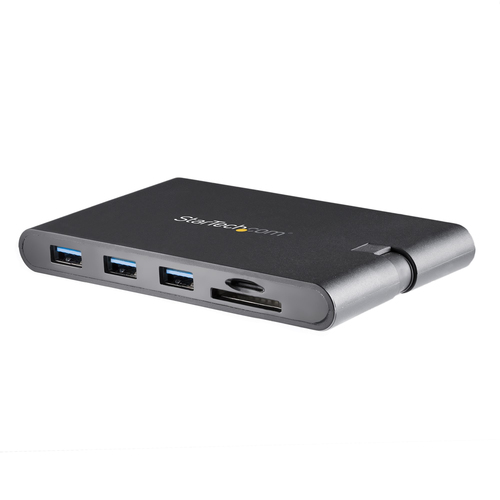 StarTech.com USB C Multiport Adapter, USB Type-C HDMI 4K or 1080p VGA Video, 100W PD Passthrough, 3x USB 3.0, , SD & MicroSD Card Reader, USB 3.0 Adapter - USB C HDMI Travel Dock (DKT30CHVSCPD) Dockingstation