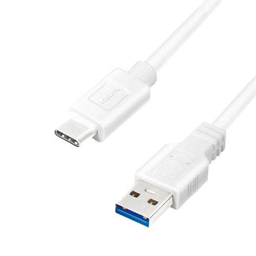 Cable Logilink USB-C 3.2 to USB 0,5m White