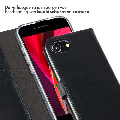 Selencia Echt Lederen Bookcase iPhone SE 4 - Zwart, afbeelding 4