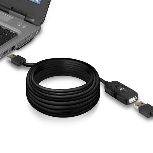ACT Connectivity USB 2.0 Signaalversterker, 10 meter kabel, afbeelding 3