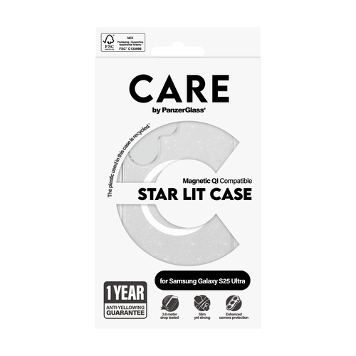PanzerGlass CARE™ by PanzerGlass® Star Lit Case w. White Qi Compatible Samsung Galaxy S25 Ultra – image 3
