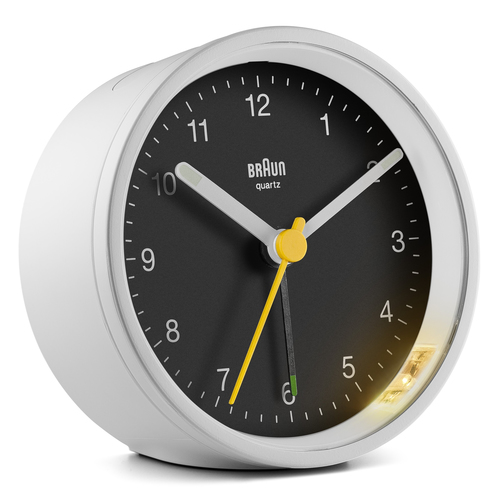 Braun BC12WB modinātājpulkstenis/taimeris Kvarca modinātājpulkstenis Melns, Balts