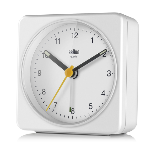 Braun Classic Analogue Alarm Clock in White White - image 3