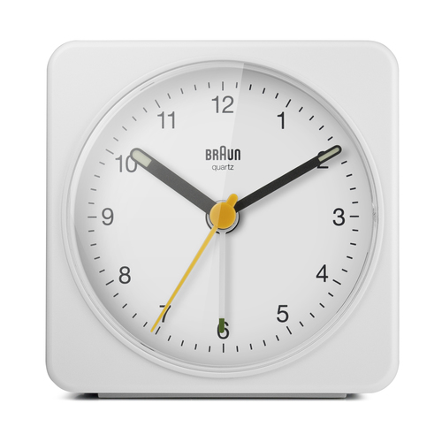Braun Classic Analogue Alarm Clock in White White - image 2