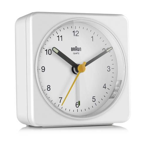 Braun Classic Analogue Alarm Clock in White White - image 1