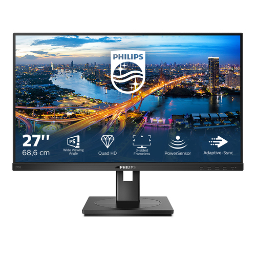 Philips B Line 275B1/00 монитор для ПК 68,6 cm (27") 2560 x 1440 пикселей 2K Ultra HD ЖК Черный