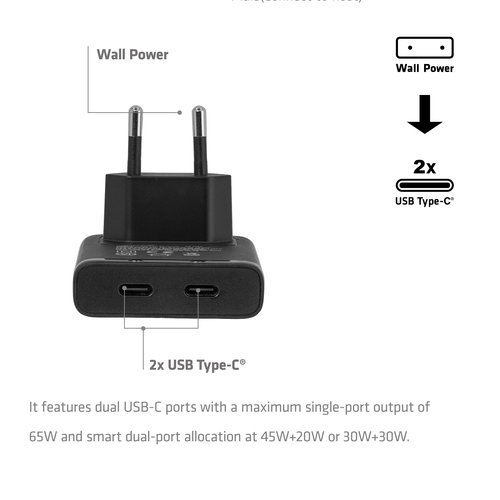 CLUB3D USB-C® Two Ports Slim Charger – image 4