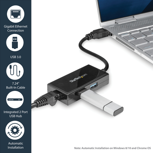 StarTech.com USB to Ethernet Adapter, USB 3.0 to 10/100/1000 Gigabit Ethernet LAN Converter for Laptops – image 9