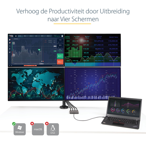StarTech.com USB C naar 4 HDMI Adapter - Externe Video & Grafische Kaart, afbeelding 7